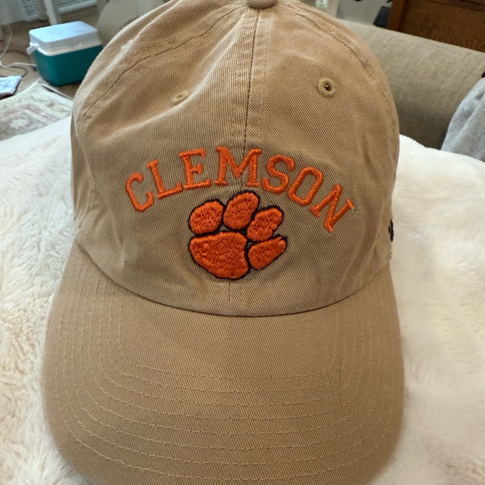 Clemson paw Embroidered Tan Cap